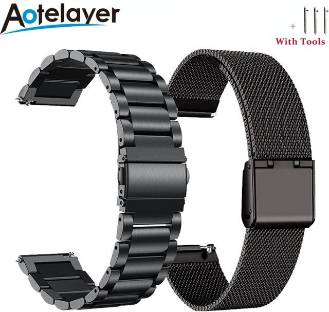 Aotelayer Uhrenarmband Edelstahl, Silber, Unisex - Bild 1