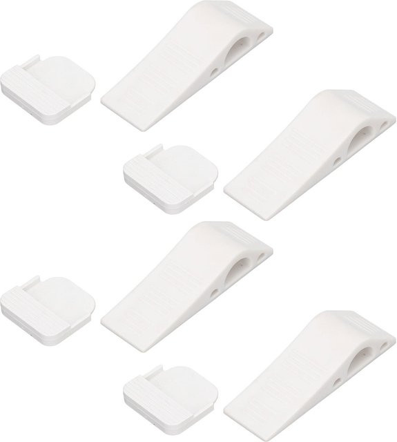 4er Set Türkeil Stopper von Shoemst in Weiß aus Kunststoff zur Lärmvermeidung und Kollisionsprävention - Bild 1