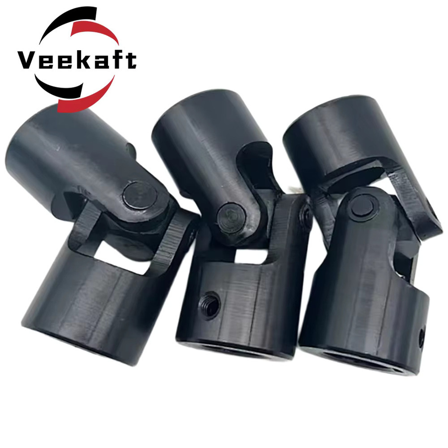 Veekaft Präzisions Kreuz Universal Joint Kupplung WSD Einzel Joint Übertragungswelle Koppler in Schwarz für 6-22mm - Bild 4