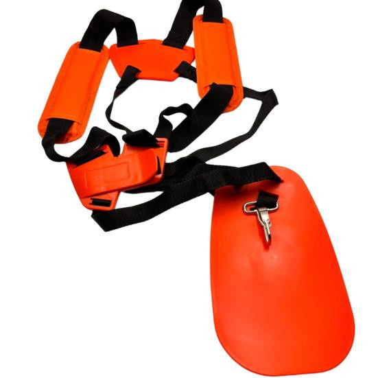 Corefit Universal-Trimmergurt aus Nylon, verstellbarer gepolsterter Doppel-Schultergurt für Freischneider in Schwarz - Bild 3