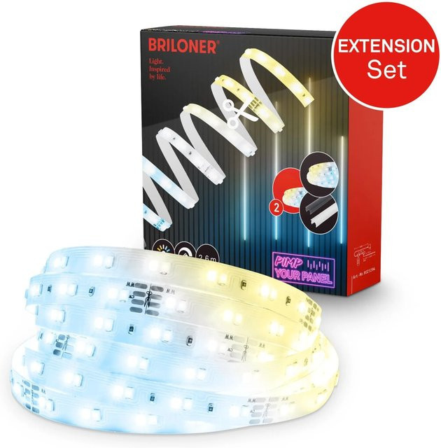 Briloner LED Band Pimp your Panel Ergänzungs-Set, dimmbar, CCT, Weiß, 2,6 m - Bild 1