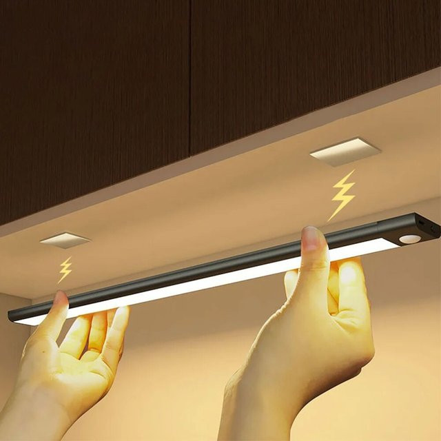 CENSHION LED Schrankleuchte mit Bewegungssensor, USB Typ C wiederaufladbar, Weiß - Bild 1