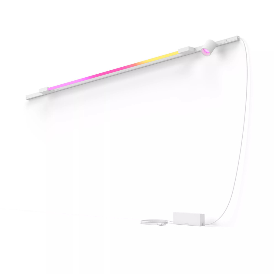 Philips Hue Perifo Basis-Set Gerade Wandleuchte in Weiß mit LED, 1 Spot und 1 Light Tube Groß - Bild 1