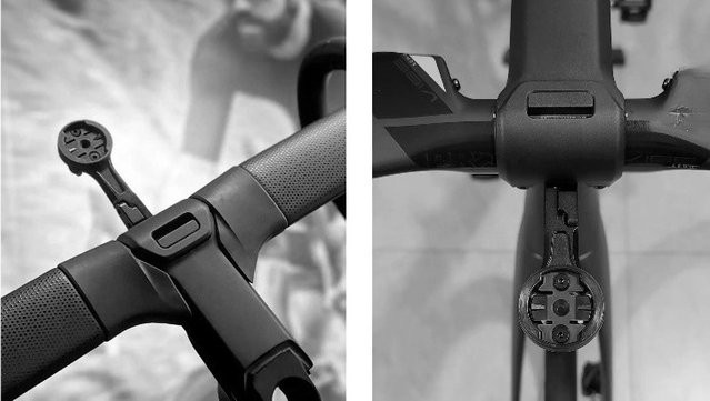 Syncros CNC Aluminium Fahrradcomputer-Halterung in Schwarz für Garmin, Wahoo, Giant und Bryton GPS, passend für SCOTT SYNCROS ADDICT RR IC/FOIL AERO 1.5 Vorbau - Bild 1