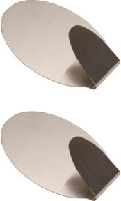 BGS Do it yourself Edelstahl-Klebehaken 88232, 2er-Set, Farbe: Silber - Bild 1
