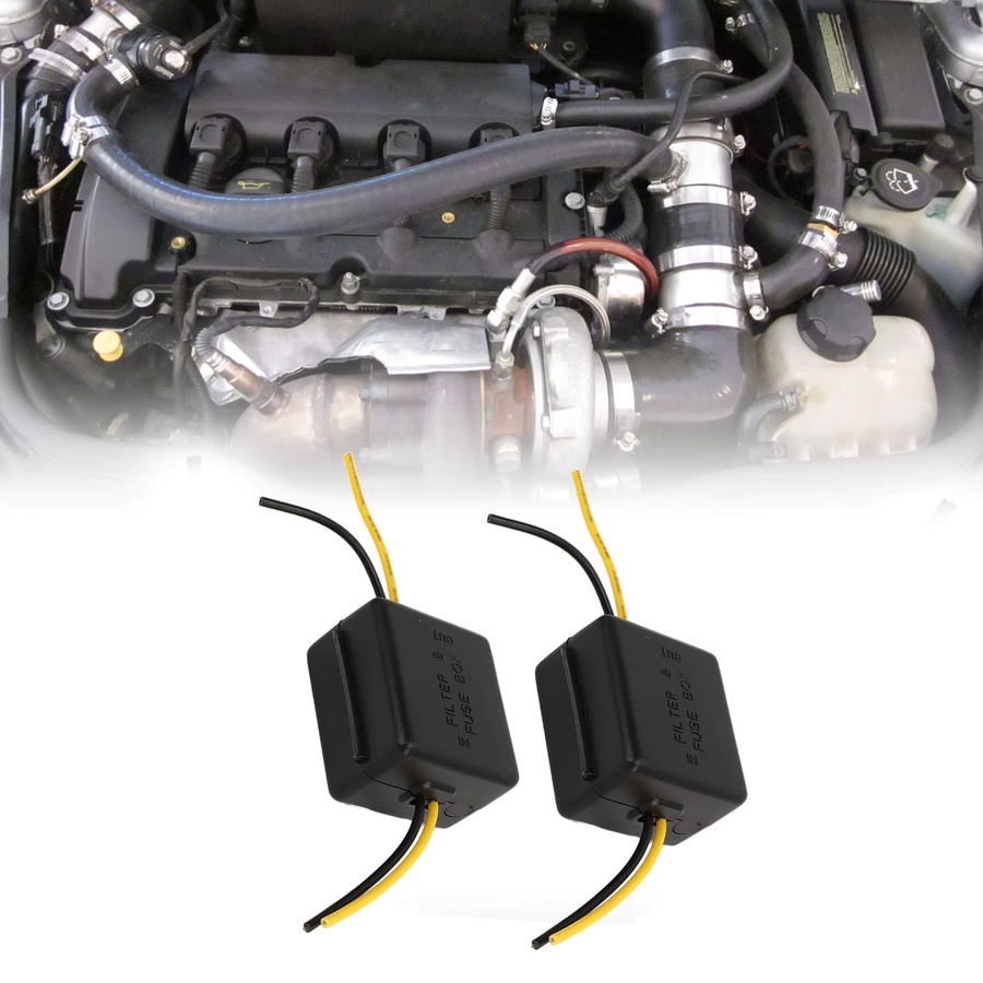 2er-Set Auto Power Filter 12V zur Lärmreduzierung und Interferenzunterdrückung für Stereo-Netzteile, Equalizer und Verstärker in Schwarz - Bild 2