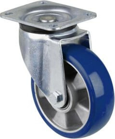 BS Schwerlastrolle mit Schraubbefestigung aus Aluminium in Blau (L600.B92.160) - Bild 1