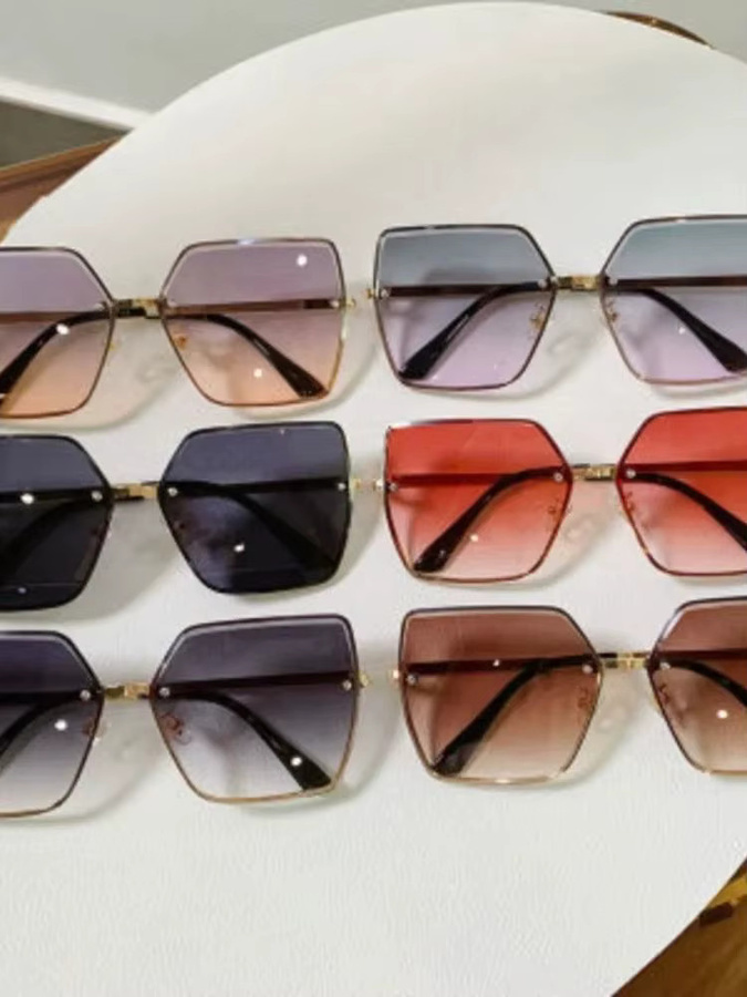 BMAD Sonnenbrille, Metall, Vollrand, Square, Damen - Bild 2