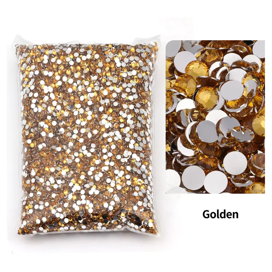 Goldene und silberne Flatback-Harz-Strass-Steine für Bastelarbeiten, DIY-Nagelkunst und Charms-Zubehör - Bild 5