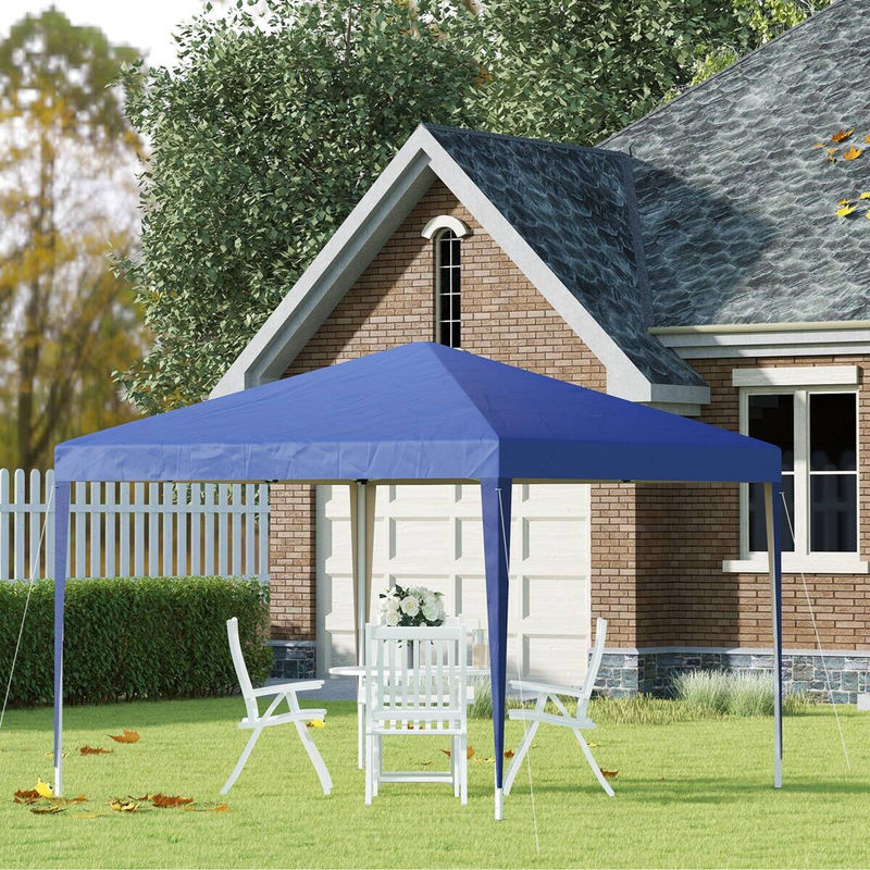 Aosom Outsunny Pop-up Faltpavillon Blau, wasserabweisendes und winterfestes Gartenzelt mit UV-Schutz, B/T/H: 300 x 300 x 230 cm - Bild 4