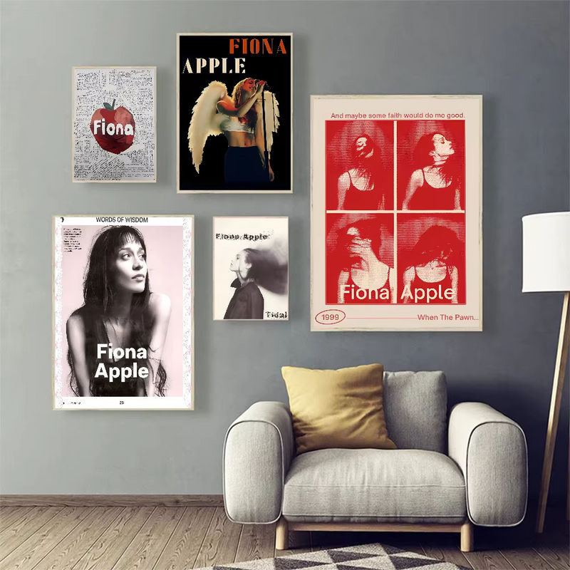 F-fiona Vintage Wandkunst aus Papier in Weiß und Mehrfarbig als ästhetisches Floral-Porträt im Hochformat - Bild 5
