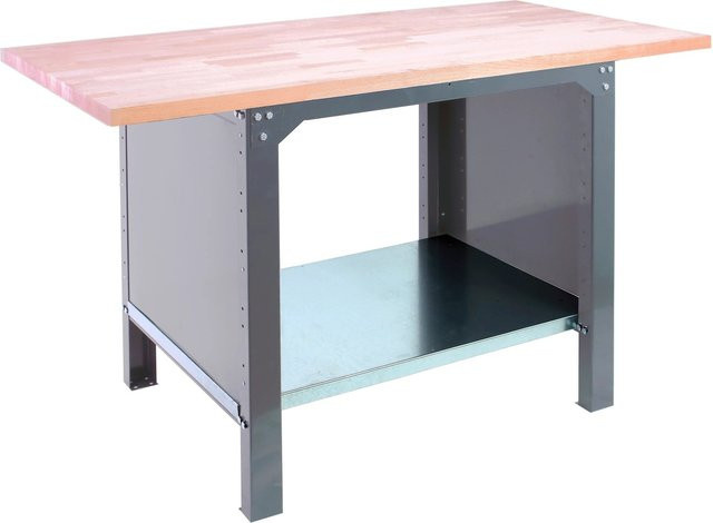 PROREGAL Werkbank BUFFALO WOOD in Grau mit einer Traglast von 1000 kg, H x B x T: 86,5 x 180 x 75 cm - Bild 1