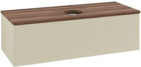 V&B Waschtischunterschrank Antao mit Frontstruktur in Grau lackiert, B/T/H: 120 x 50 x 50 cm - Bild 1