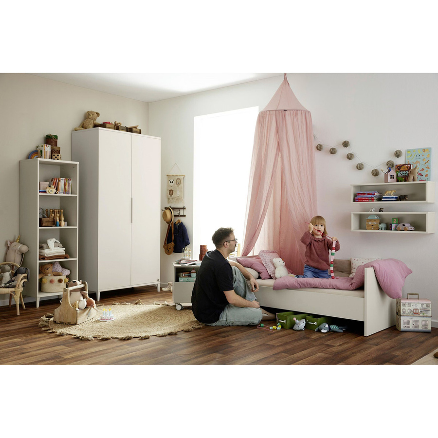 Paidi Kleiderschrank Sister Lou 2-türig in Beige und Weiß mit Soft-Close-Türen, B/T/H: 94,7 x 52,4 x 194,5 cm - Bild 2