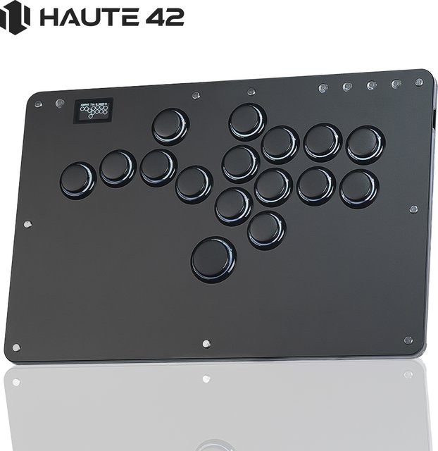 Haute42 Hebelloser Arcade-Controller Hitbox Fightstick für PC, PS4, PS5 und Steam in Schwarz - Bild 1
