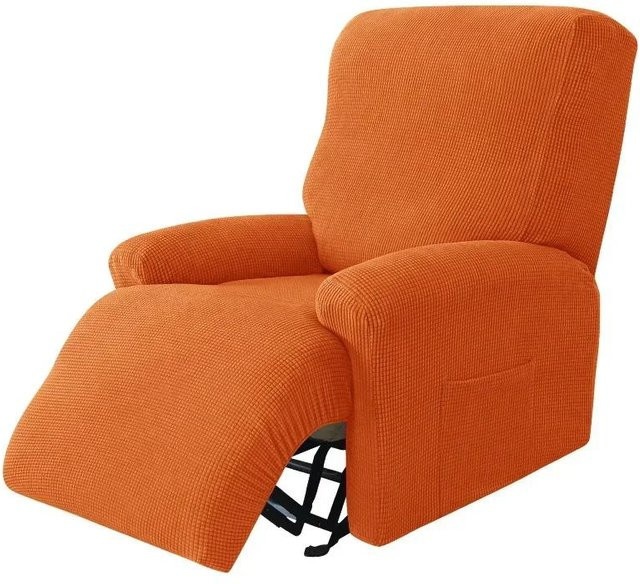 Sesselbezug Relax aus Polarfleece in Orange mit rutschfester Oberfläche - Bild 1