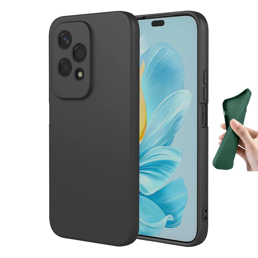 Flexible Flüssigsilikonhülle für Honor X8B, 200 Lite, Magic 7, 6 Pro und 90 Smart in Schwarz - Bild 5