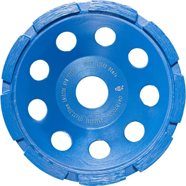 PFERD Diamant-Schleifscheibe DCW 1R zum Egalisieren von Beton und Estrich, Blau, Durchmesser: 125 mm, Breite: 6 mm, Bohrung: 22,23 mm - Bild 1