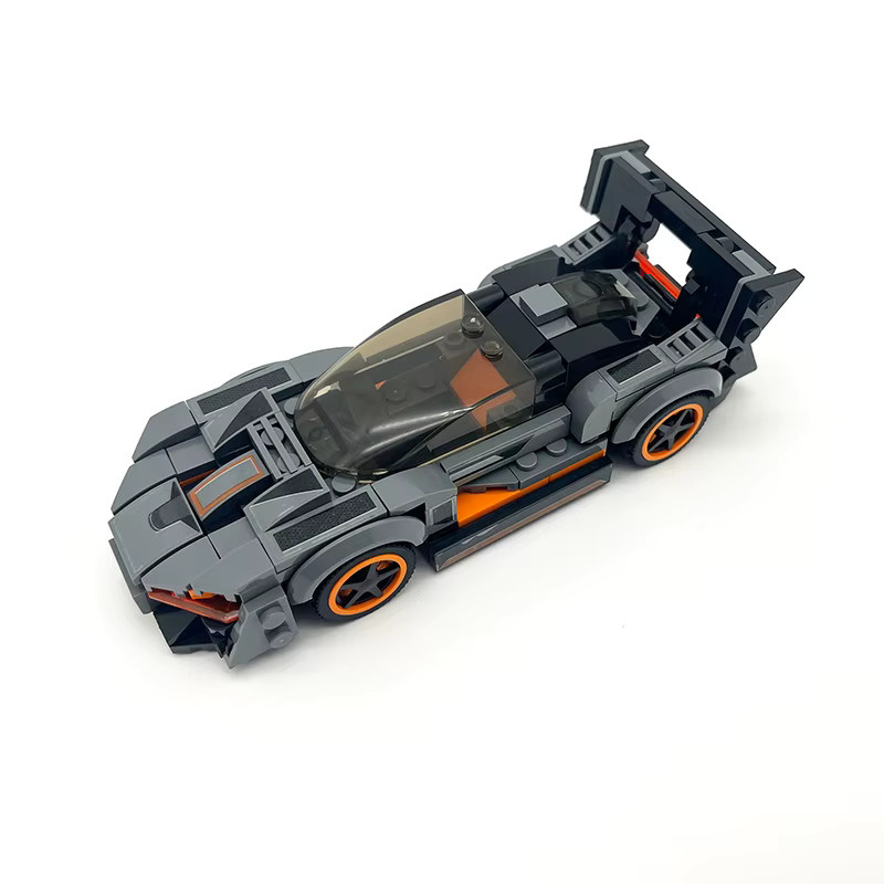 Super Racing Bausteine Set Sportwagen in Grau aus Kunststoff für kreative Enthusiasten und Kinder - Bild 2
