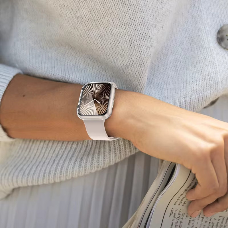 2 Stück TPU-Hülle für Apple Watch, Weiß, Unisex - Bild 3