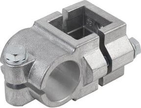 KIPP Rohrverbinder Kreuzstück aus Aluminium in Silber für Rund- und Vierkantrohre - Bild 1