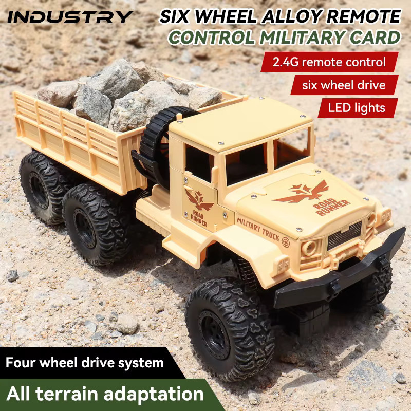 ZWN Militär RC LKW, 1:16, Aluminiumlegierung, mit Lichtern, ferngesteuert - Bild 4