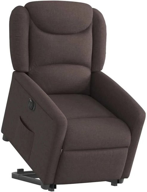 vidaXL Elektrischer Relaxsessel mit Aufstehhilfe in Dunkelbraun aus Stoff - Bild 1