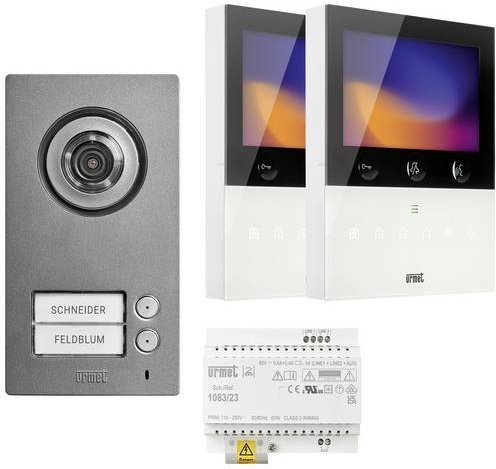 Urmet 2Voice Comfort Plus Video-Türsprechanlage Komplett-Set in Weiß - Bild 1