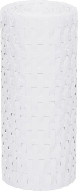 vidaXL Balkon-Sichtschutz aus Poly Rattan, 10 Stück, Weiß, H x B: 255 x 19 cm - Bild 1