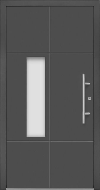 Splendoor Moderno Aluminium-Haustür mit Glaseinsatz, Anthrazit Metallic, B/H: 110 x 210 cm, Anschlag Rechts - Bild 1