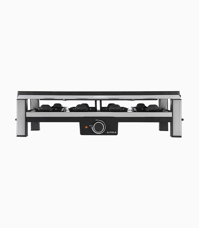GUTFELS Raclette 4020 in Silber aus Edelstahl mit Antihaftbeschichtung und einstellbarem Thermostat - Bild 1