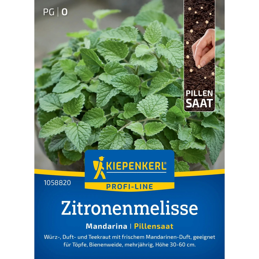 Kiepenkerl Profi-Line Zitronenmelisse Mandarina Pillensaat Gewürzpflanze für Salate, Soßen, Süßspeisen und Teemischungen - Bild 2