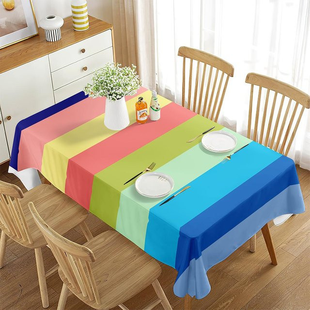 Bunte Tischdecke Fancy Style Studio mit Pop Art Wellen-Design, quadratisch, Mehrfarbig, Breite: 85 cm, Höhe: 85 cm - Bild 1