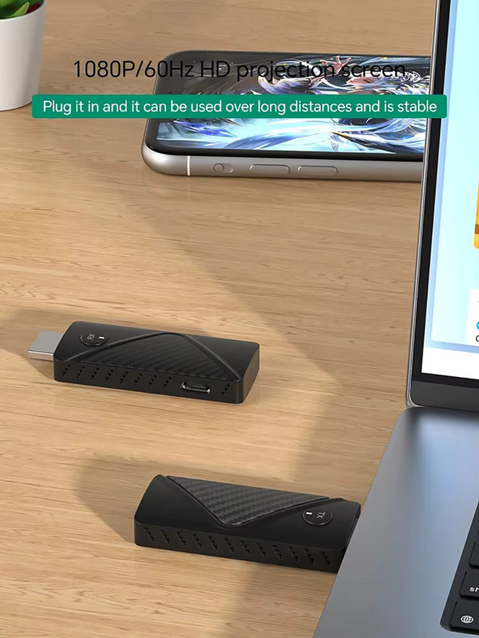 Kebidumei Kabelloser HDMI Video Sender und Empfänger Extender Adapter Dongle in Schwarz für TV, Monitor und Projektor - Bild 7