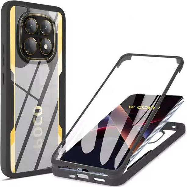 360 Grad Vollschutz Bumper Hülle für Poco X7 X6 Pro X5 X4 GT X3 NFC und Poco F7 F6 F5 F3 M5 M6 Pro in Transparent - Bild 1