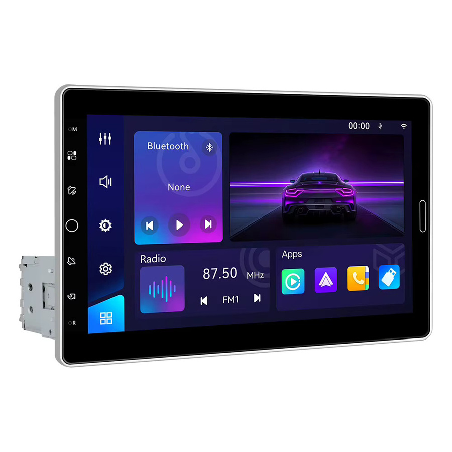 Podofo 1DIN CarPlay Autoradio mit Android Auto, Mirror Link, Bluetooth, USB und AUX-IN in Schwarz - Bild 6
