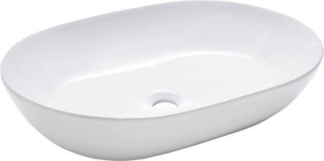 Schöner Wohnen Kollektion Aufsatzwaschbecken Sati Keramik Weiß, B/H/T: 60 x 14,2 x 42 cm - Bild 1