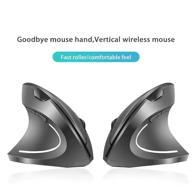 Lenovo Kabellose Vertikale Ergonomische Gaming-Maus in Schwarz, Wiederaufladbare Optische 2,4-GHz-USB-Maus für PC und Laptop - Bild 7