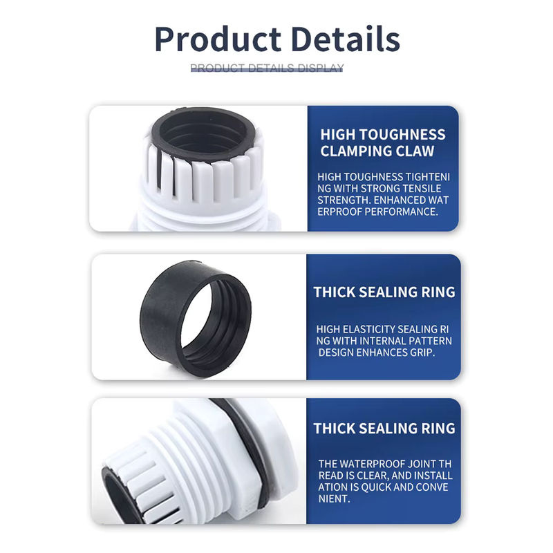 10er Set DIY GO Nylon Kabelverschraubungen IP68 Wasserdicht in Weiß und Schwarz mit Dichtung und Klemmklaue für M12 M16 M18 M20 M22 M25 - Bild 4