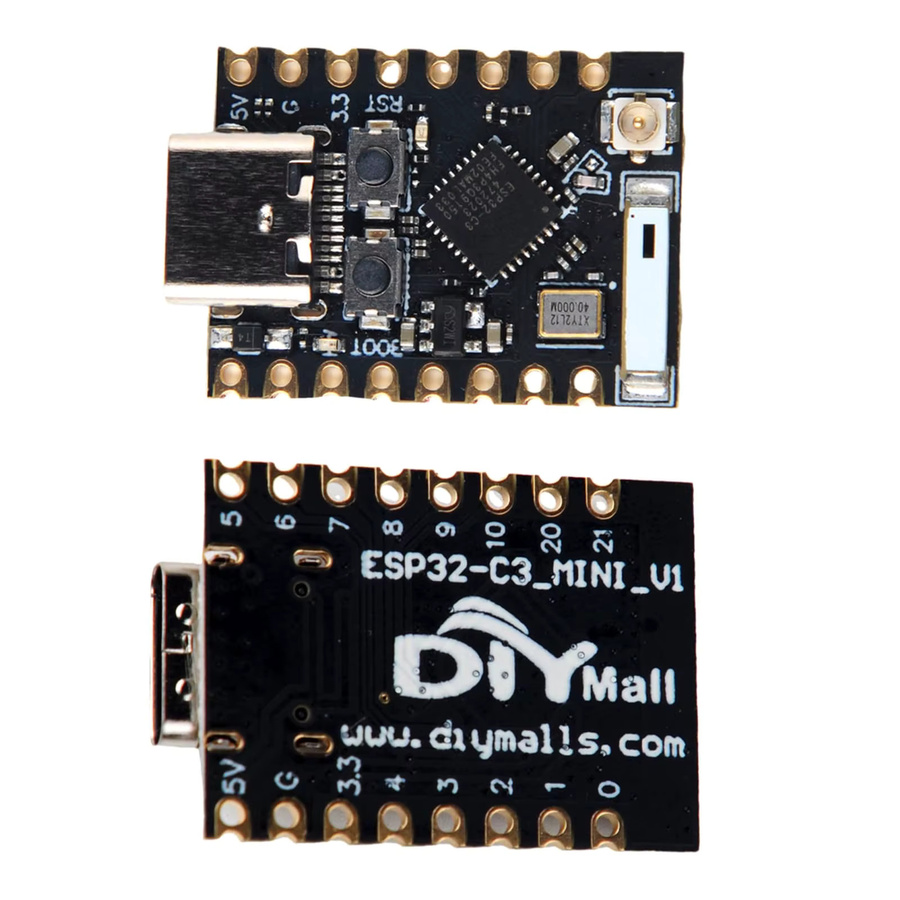 4er-Set DIYmall ESP32-C3 Super Mini Development Boards mit 2,4G WiFi und Bluetooth Modul in Schwarz für Arduino IoT - Bild 3