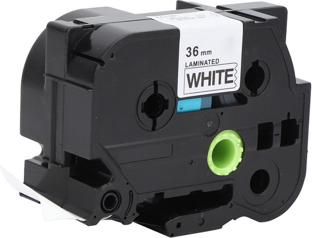 Brother Laminierband TZe-261661 Schwarz auf Weiß, 36 mm, passend für PT-9700P, PT-980P und PT-9500 - Bild 1
