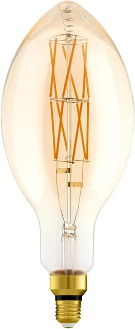 Eglo LED Leuchtmittel E27 Tropfenform Vintage mit sichtbarem Filament, warmweiß, transparent - Bild 1