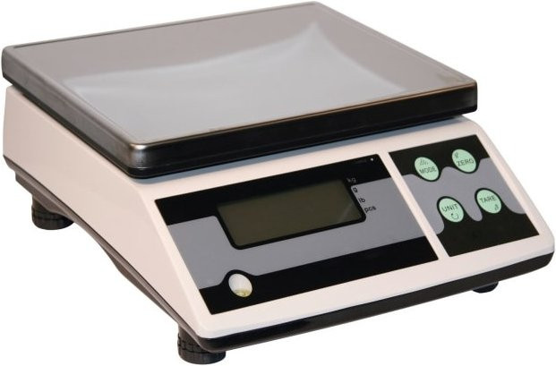 Kerbl Digitale Tischwaage mit Edelstahl-Plattform bis 30 kg in Weiß - Bild 1