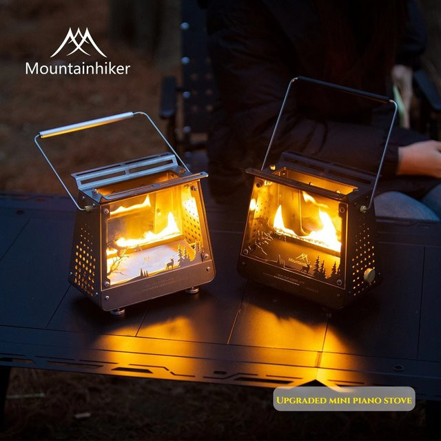 MOUNDAINHIKER Tragbarer Outdoor-Heizofen in Schwarz für Camping, Wandern und Picknick - Bild 1