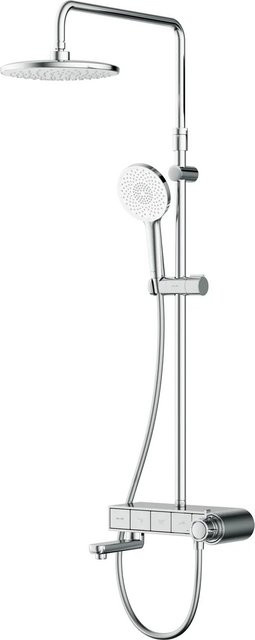 AM.PM Duschsystem X-Joy S mit Thermostat, Regendusche und Handbrause, Chrom - Bild 1