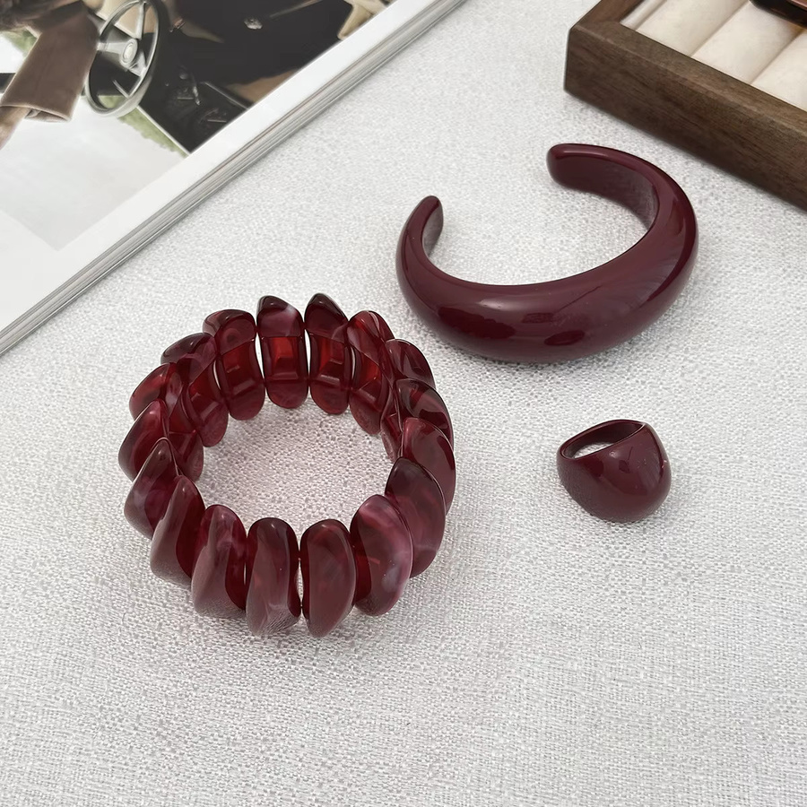 IngeSight.Z Schmuck-Set Armreif und Ring, Acrylharz, Perle, Damen, Bunt - Bild 4