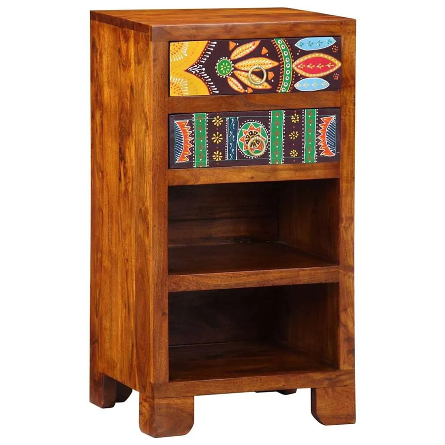 vidaXL Telefontisch aus Massivholz Akazie in Braun, B/T/H: 40 x 35 x 75 cm - Bild 2