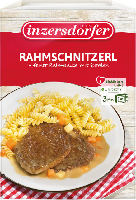 Inzersdorfer Rahmschnitzerl in Rahmsauce mit Spiralen 380 g - Bild 1