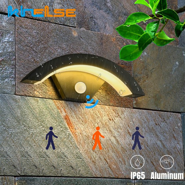 Khelse Moderne LED Außenwandleuchte mit Bewegungssensor, Wasserdicht IP65, Aluminium, Warmweiß 3000K - Bild 1
