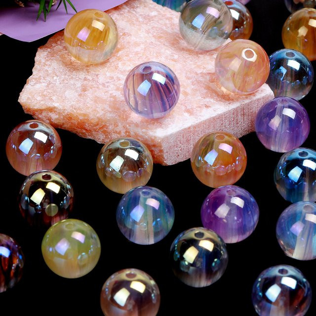 NASSBORO Charms, 16 mm runde Acrylperlen, 10 Stück sortiert - Bild 1